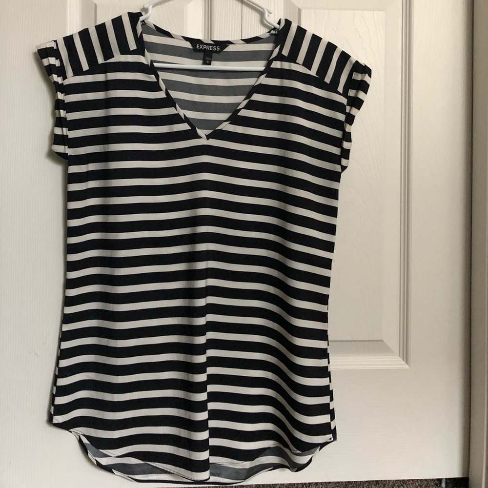 B & W Striped Blouse